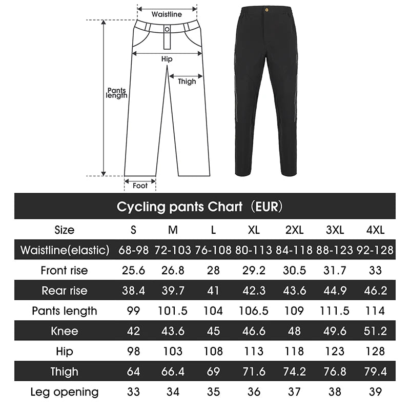 West Biking Men's Quick Dry Reflective Jogger Pants