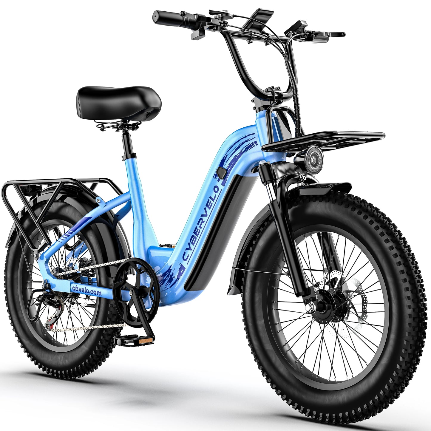 CYBERVELO EK8 1000W Fat Tire Electric Bike With Removable Battery