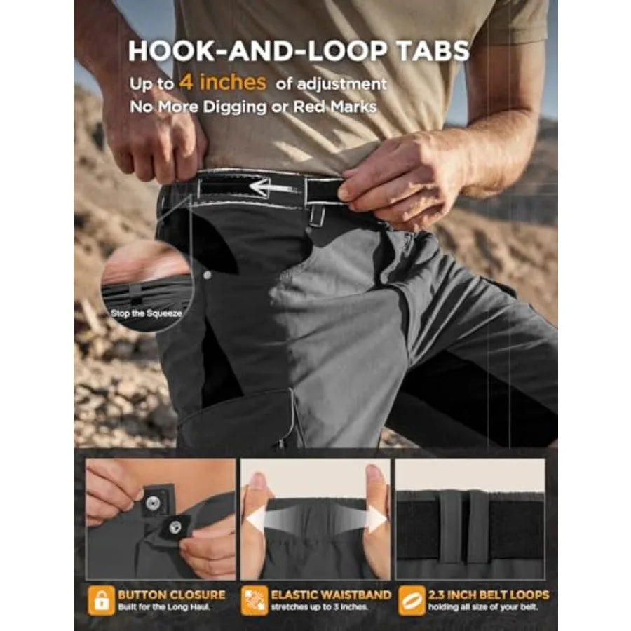 Men's Outdoor Quick Dry Stretch Shorts for Hiking and Travel