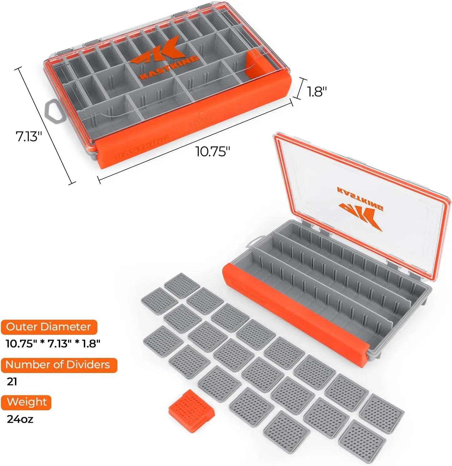 Waterproof Fishing Tackle Box With 3600 And 3700 Trays