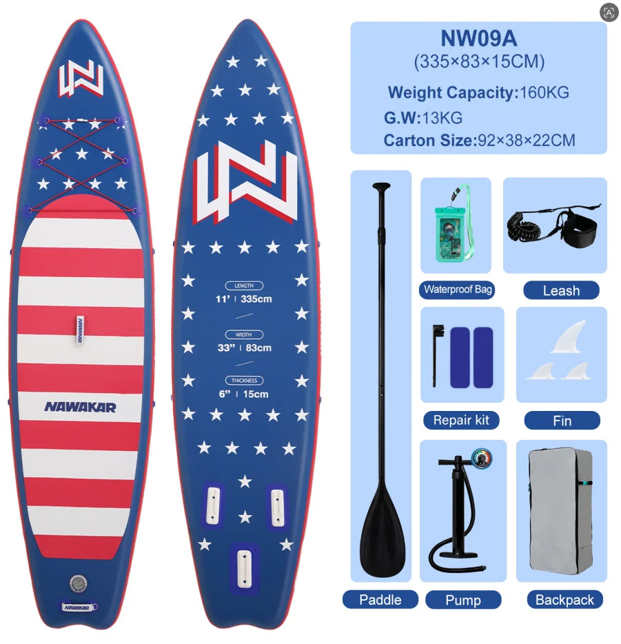 Unisex Inflatable Surfboard For Adults Portable Paddle Board