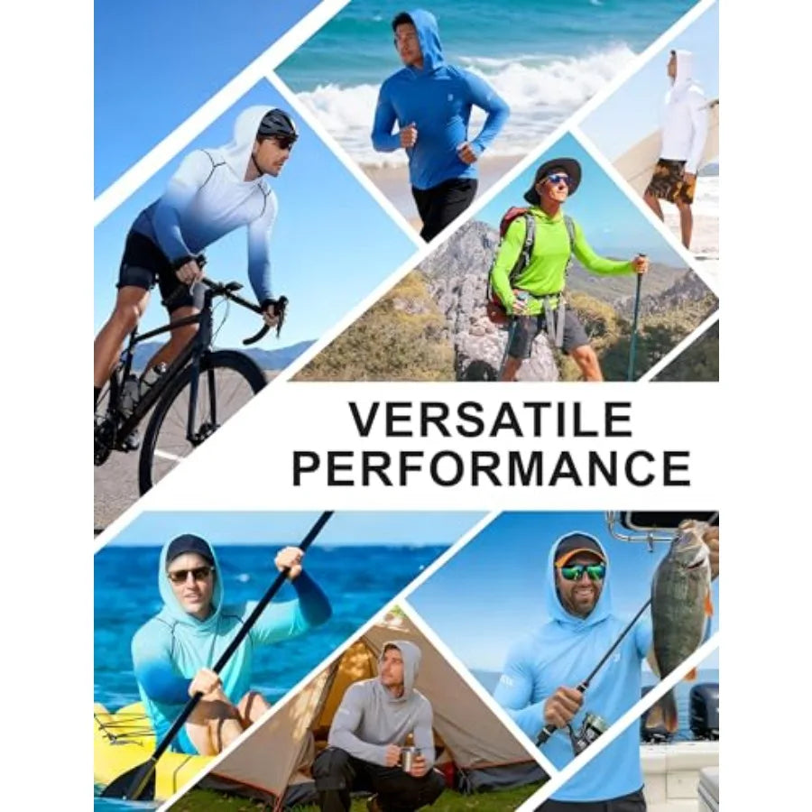 UPF 50+ Sun Protection Hoodie Men and Women Rash Guard