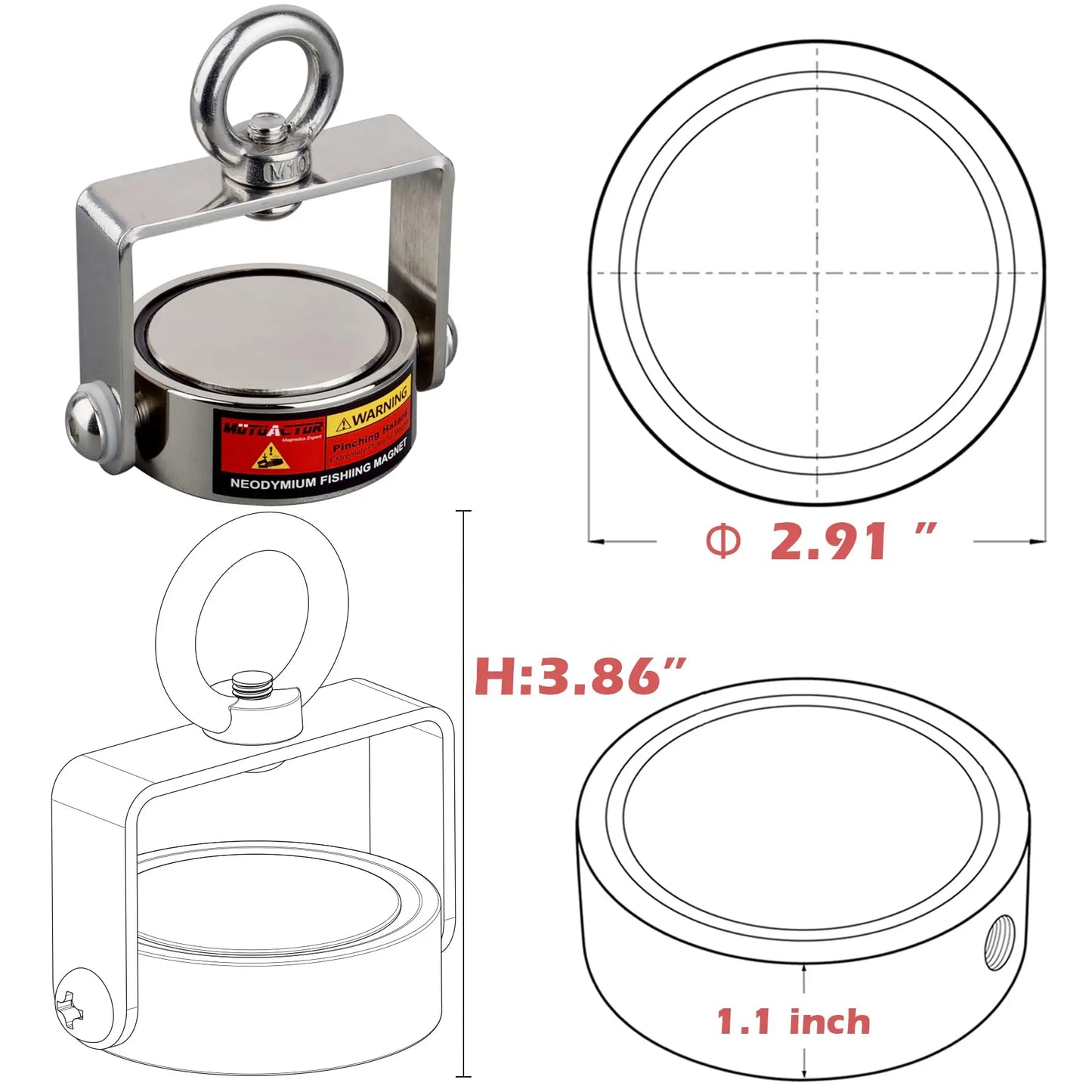Na Neodymium Magnetic Deep Pot Magnet For Salvage Treasure