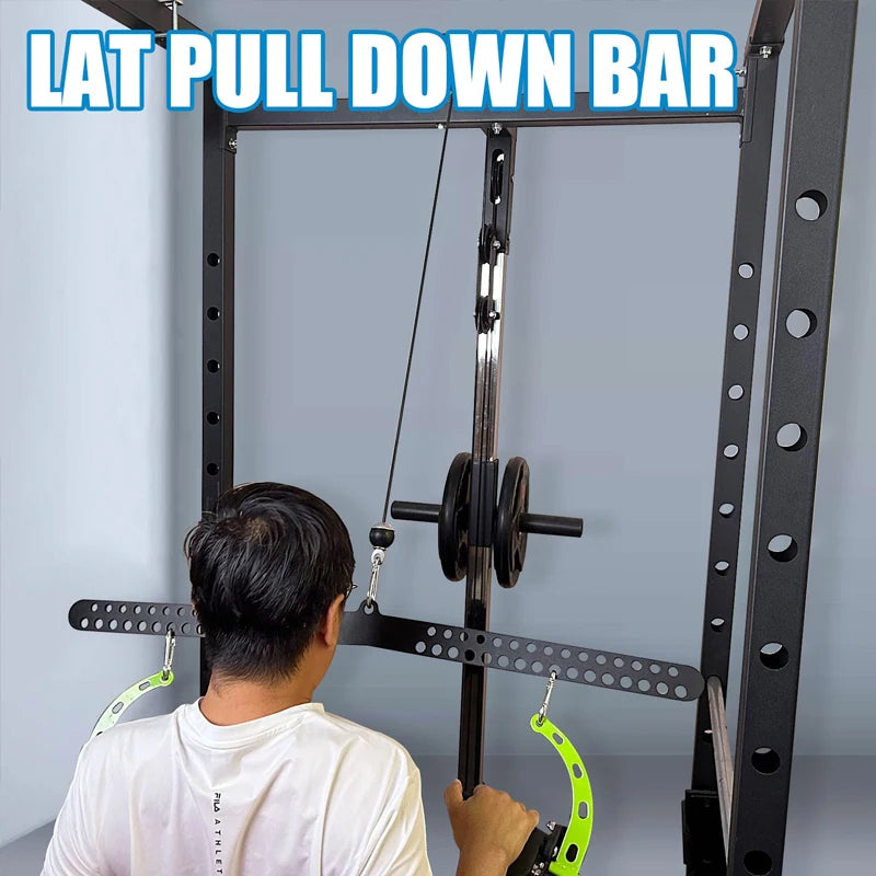 Multi-Grip Gym Pulley Handle - Strength Training Bar for Bicep & Tricep Workouts