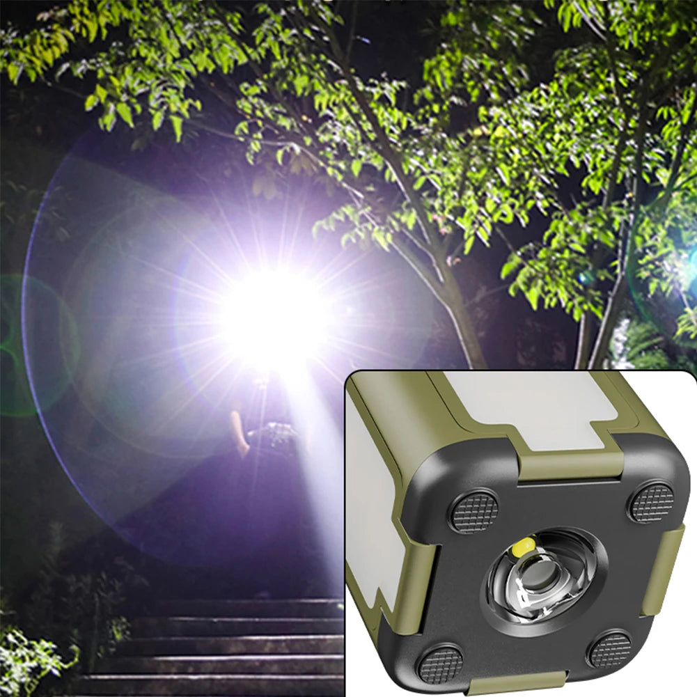 Foldable Camping Lantern With Power Bank Solar Rechargeable