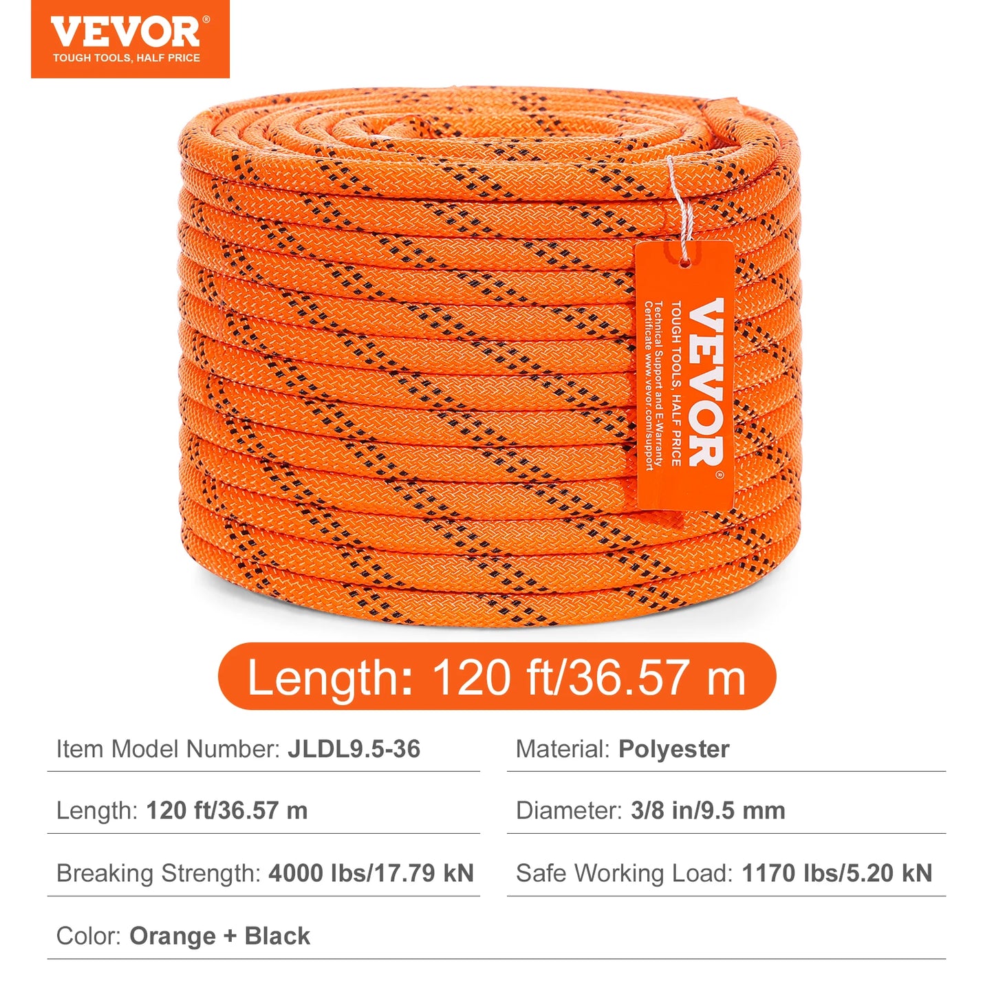 SucceBuy Dual-Weave Polyester Rope Multi-Use Utility Cord