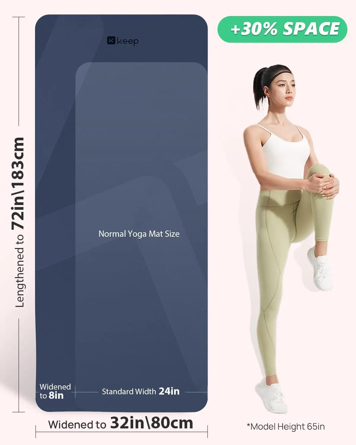 Extra Wide Yoga Mat Non Slip Eco Friendly Pilates Fitness