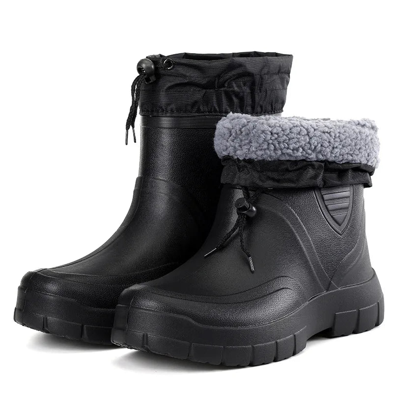 YBQJOO Mens Rain Boots Waterproof Outdoor Lightweight Boots