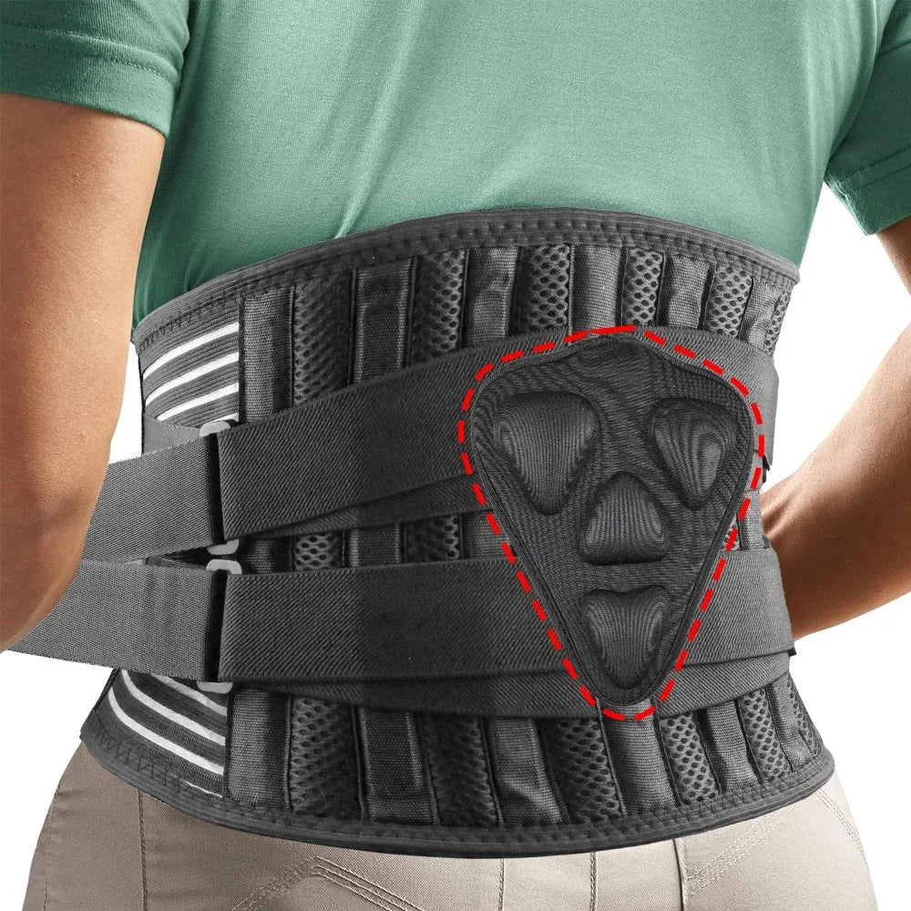 Breathable Adjustable Lumbar Back Brace For Pain Relief
