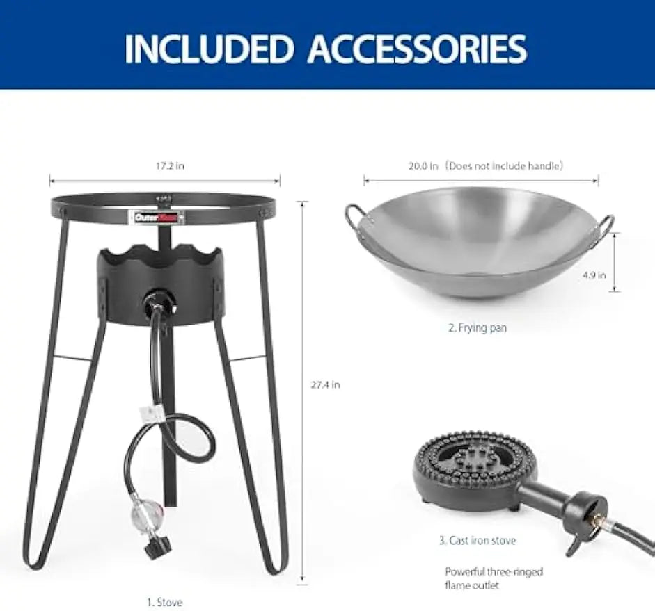 Outdoor 54,000 BTU Gas Stove For BBQ And Cooking Outdoors