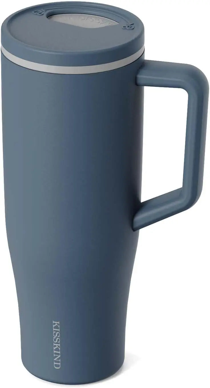 Insulated Tumbler With Handle Straw And Leakproof Stainless Steel Bottle
