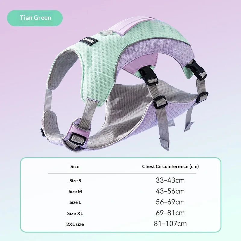 Summer Cooling Vest Style Dog Harness Breathable Leash
