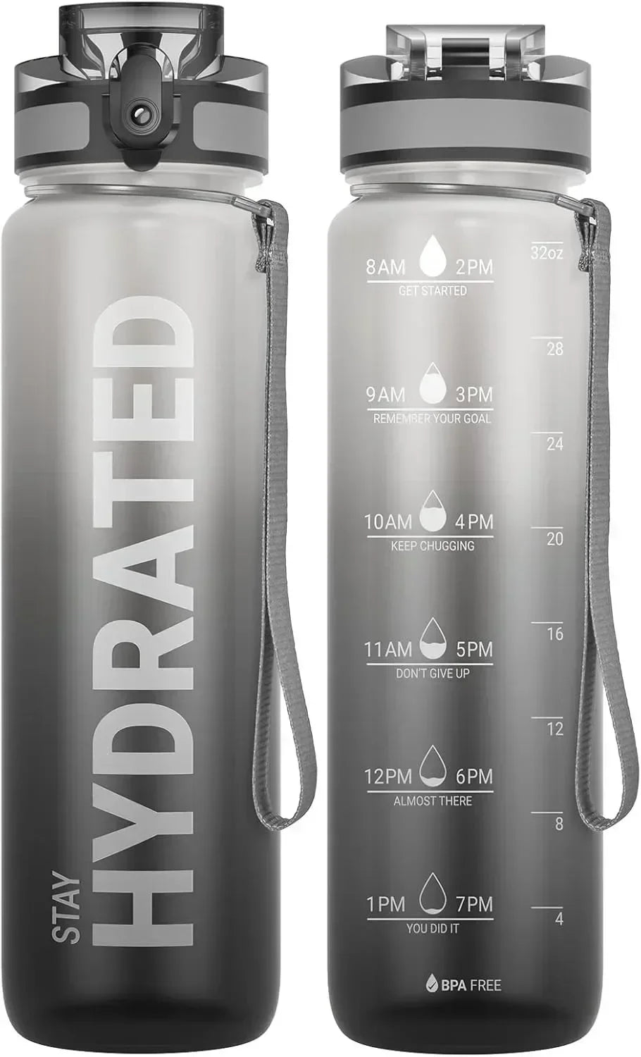 Motivational Leakproof Water Bottle For Sports And Travel