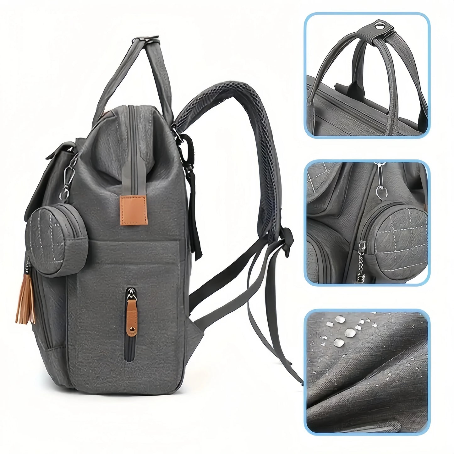 Mom Diaper Bag Backpack Waterproof Lightweight Travel Organizer