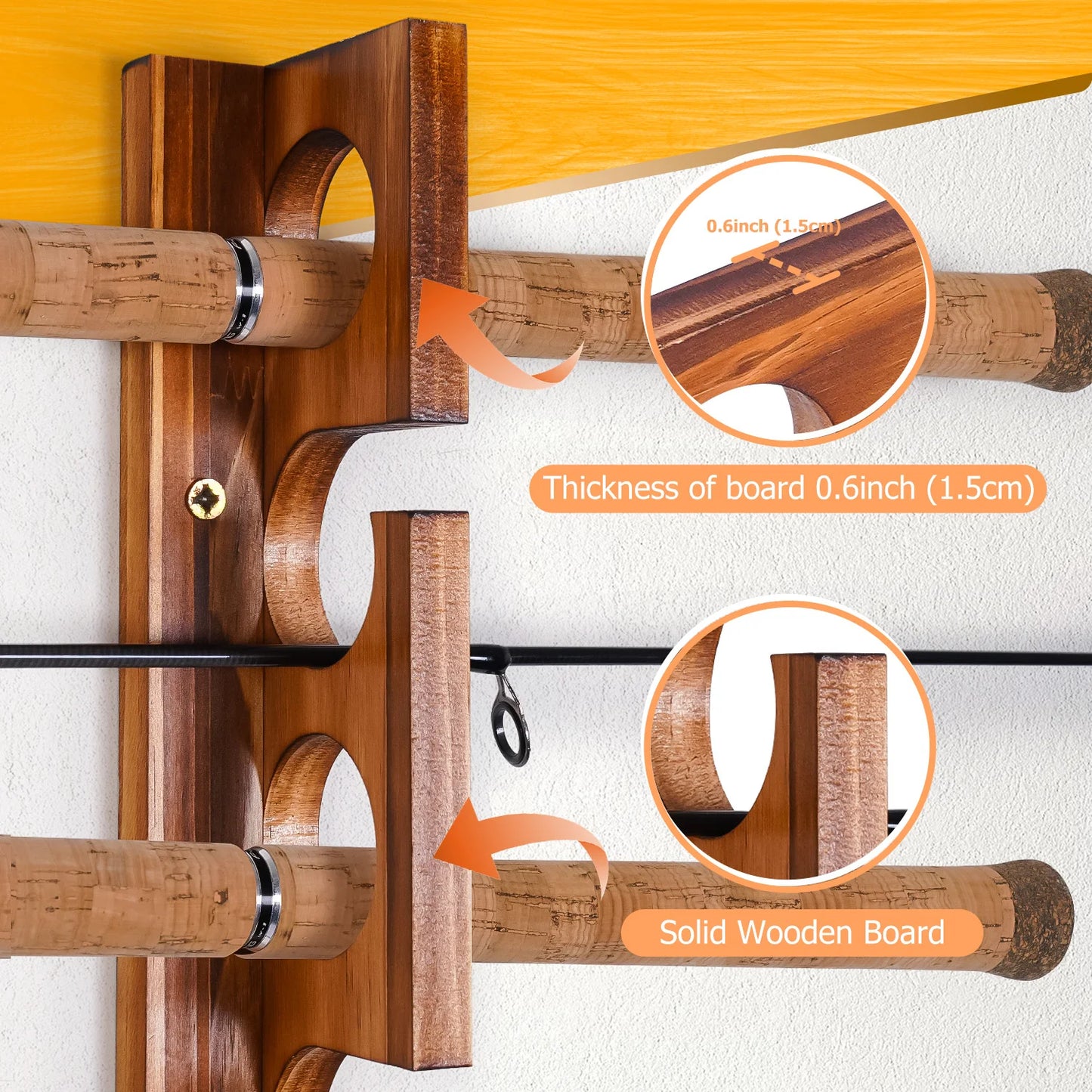Ghosthorn 12 Rod Fishing Pole Wall And Ceiling Mounted Racks