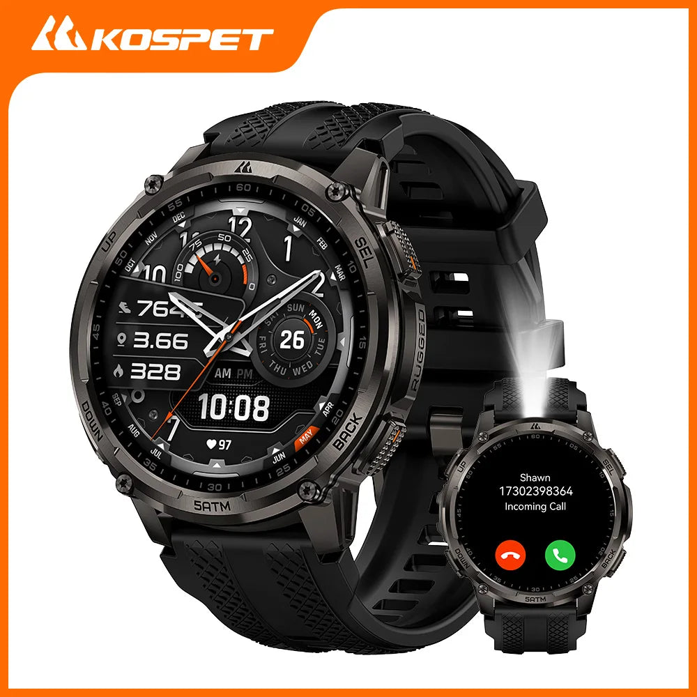 KOSPET Tank T4C Rugged Smartwatch With GPS And Health Tracking