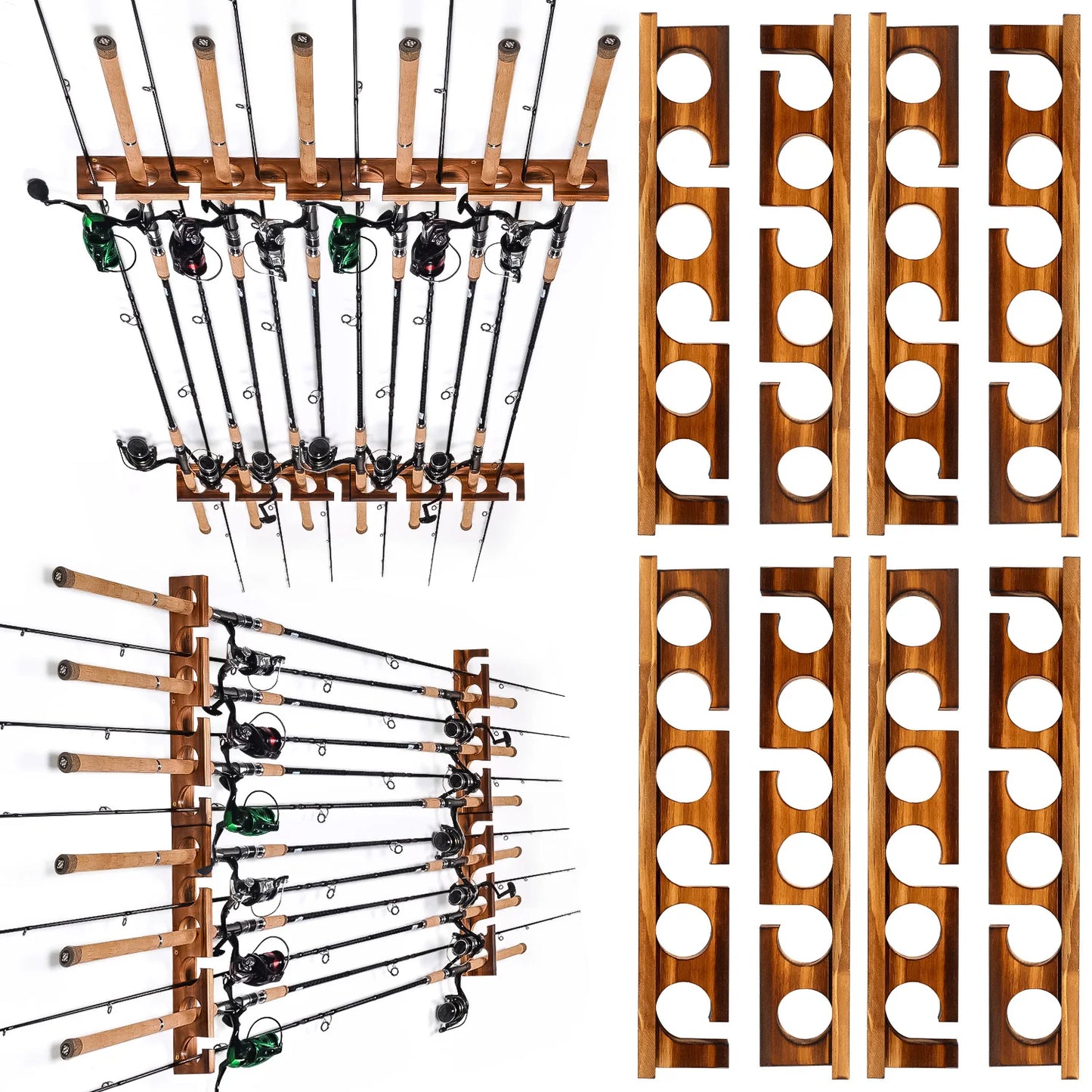 Ghosthorn 12 Rod Fishing Pole Wall And Ceiling Mounted Racks