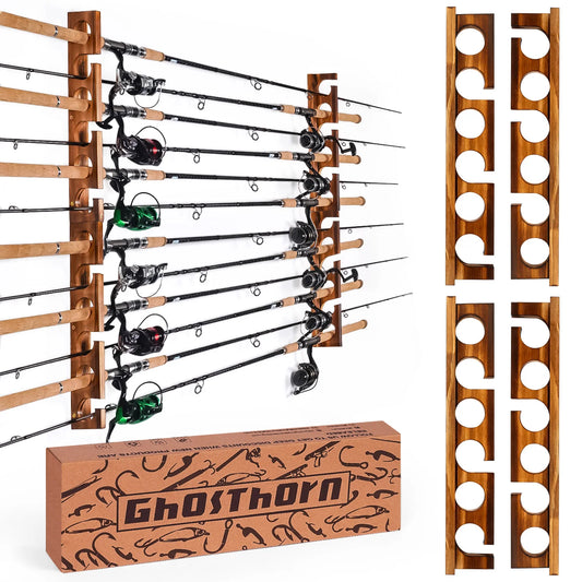 Ghosthorn 12 Rod Fishing Pole Wall And Ceiling Mounted Racks
