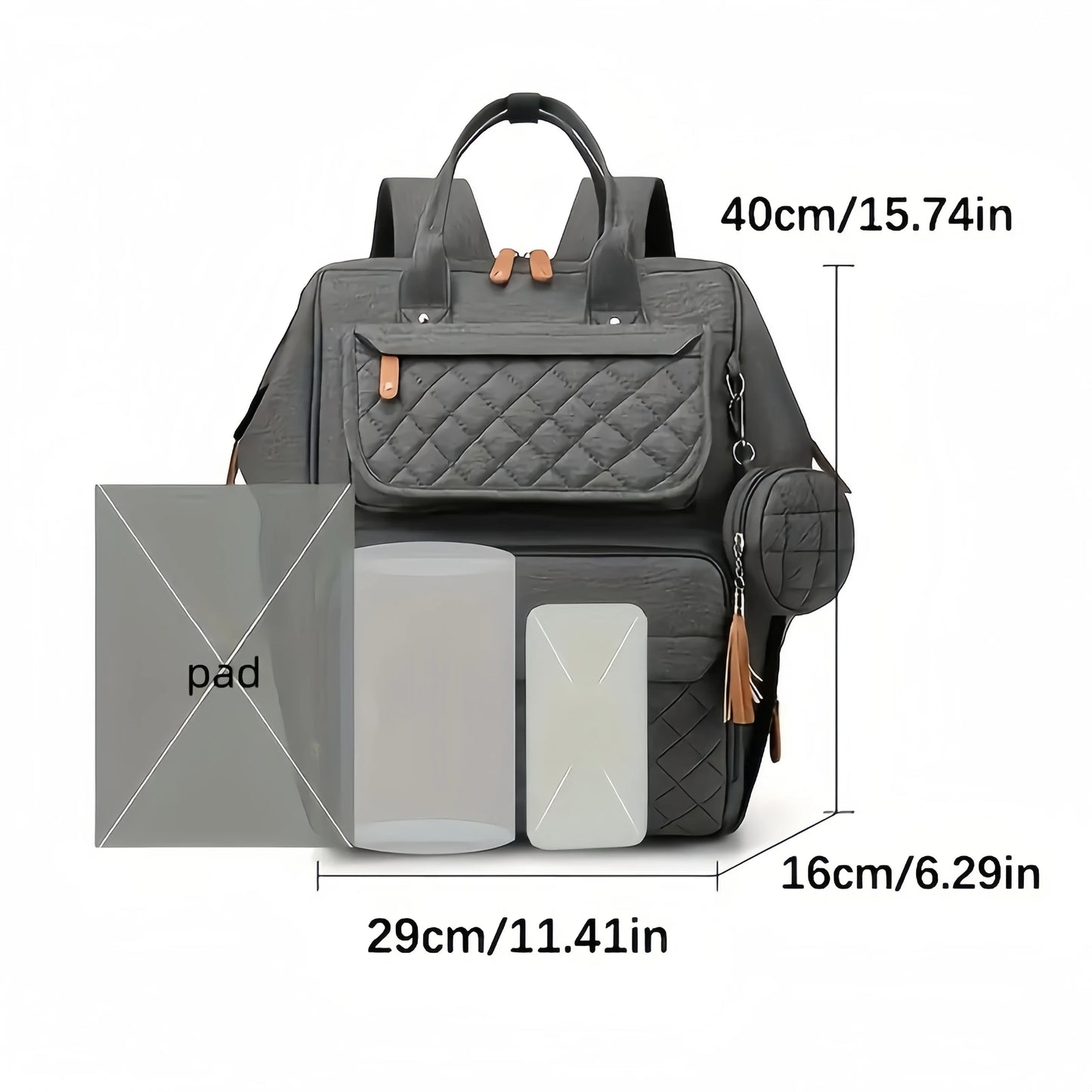 Mom Diaper Bag Backpack Waterproof Lightweight Travel Organizer