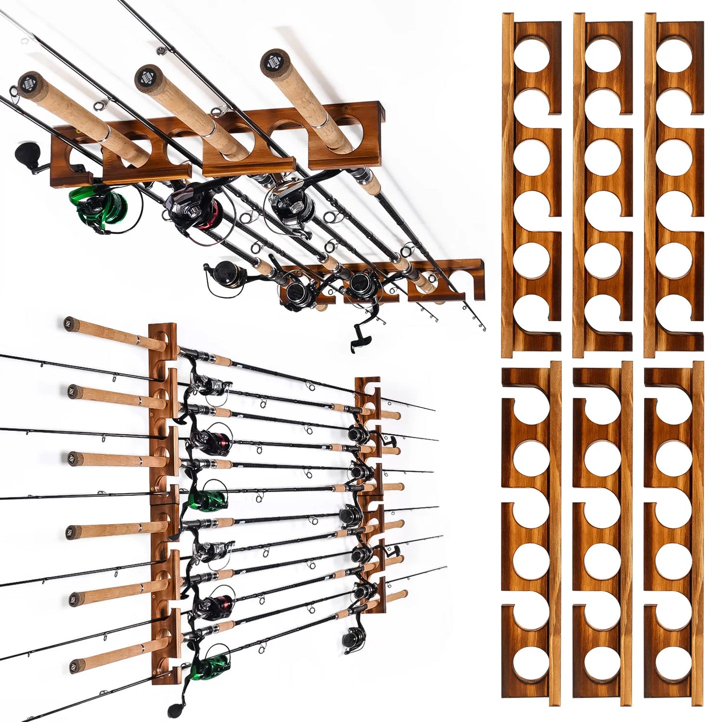 Ghosthorn 12 Rod Fishing Pole Wall And Ceiling Mounted Racks
