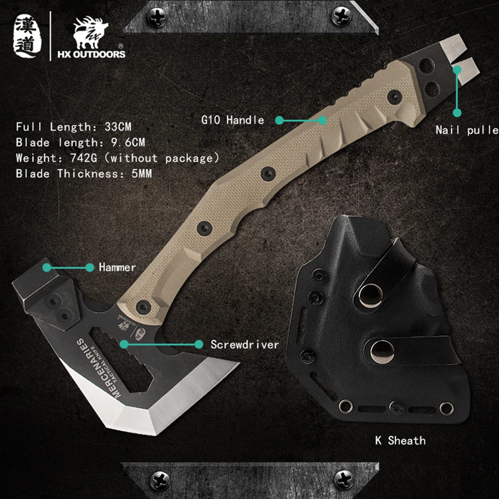 HX OUTDOORS Mercenarys Full Tang Camping Axe Hatchet