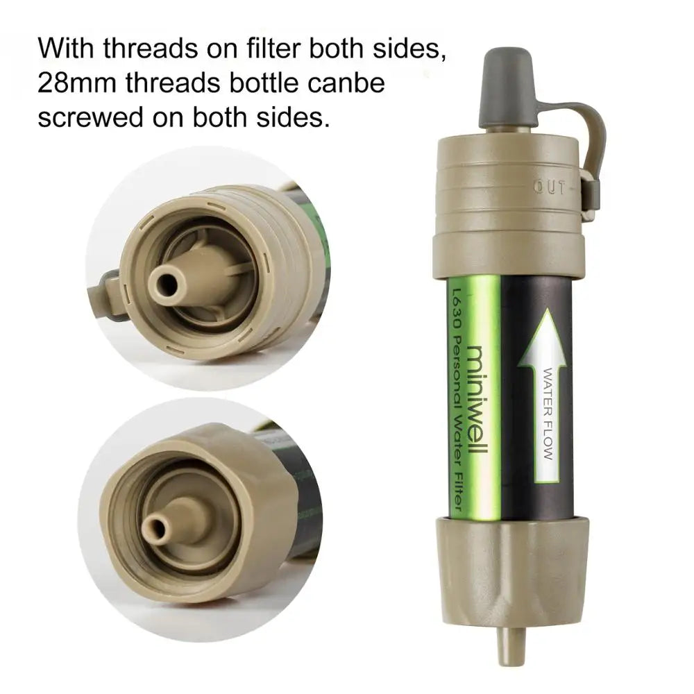 Miniwell L630 Portable Camping Water Filter Straw For Survival