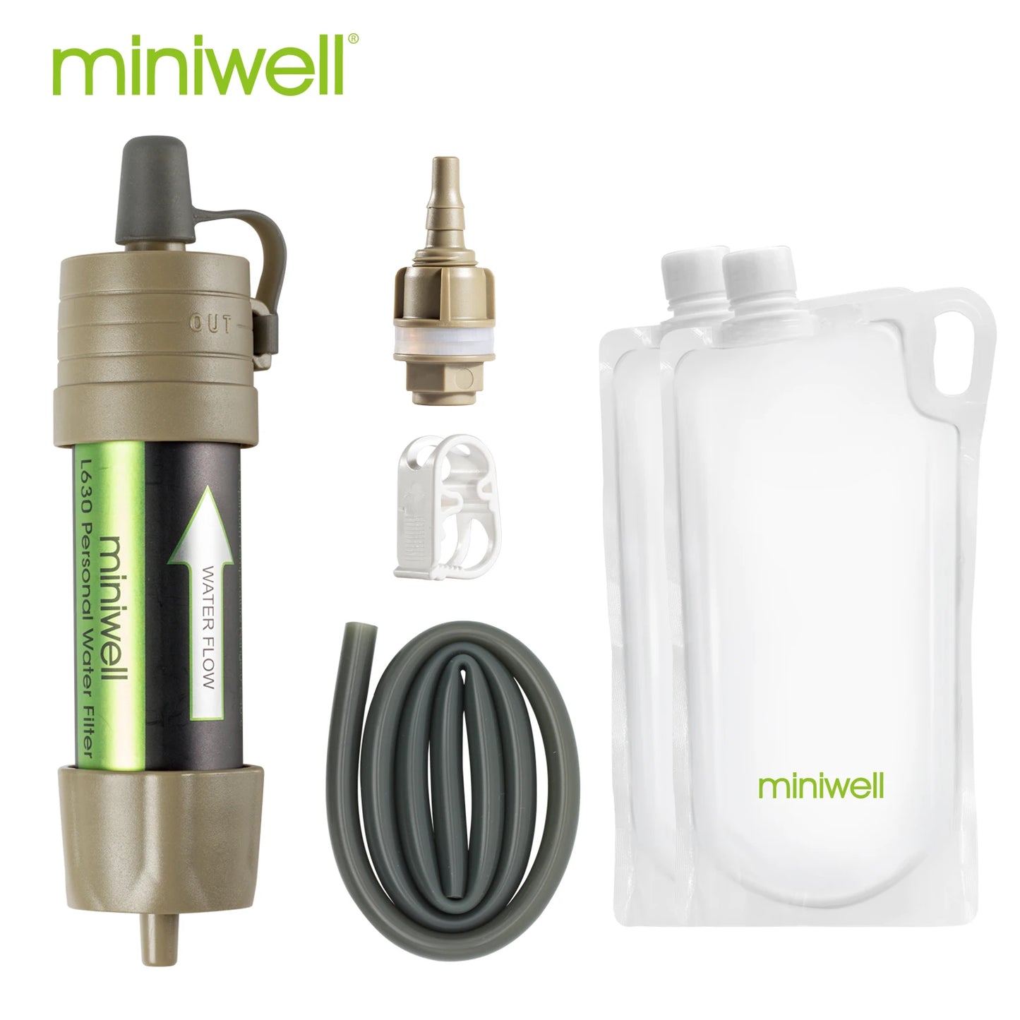 Miniwell L630 Portable Camping Water Filter Straw For Survival