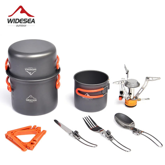 Widesea Camping Cookware Set With Pot Cup And Tableware