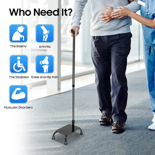 Stair Climbing Aid Cane With Base Adjustable Up To 150 Kg