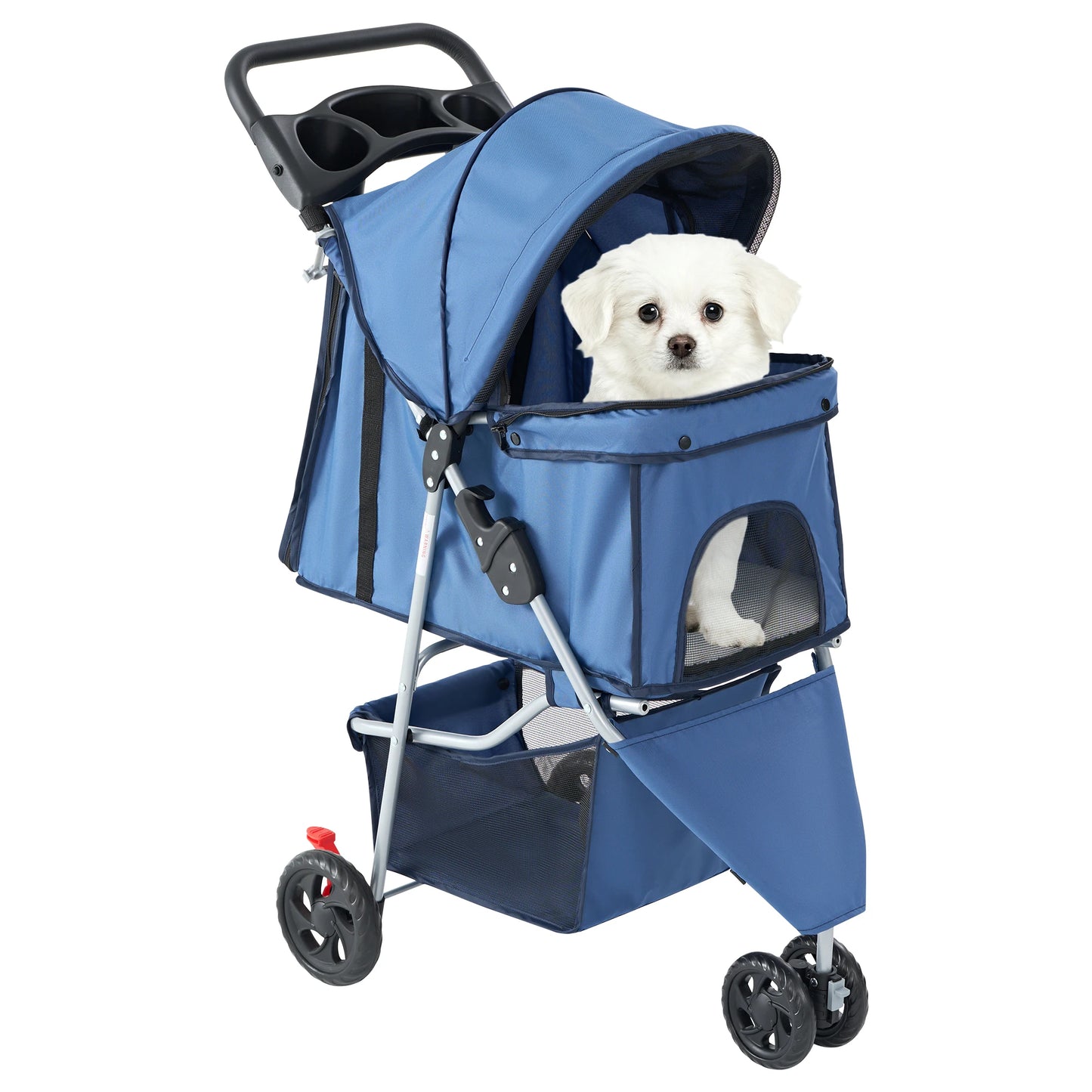 3 Wheel Foldable Pet Stroller for Small Dogs and Cats