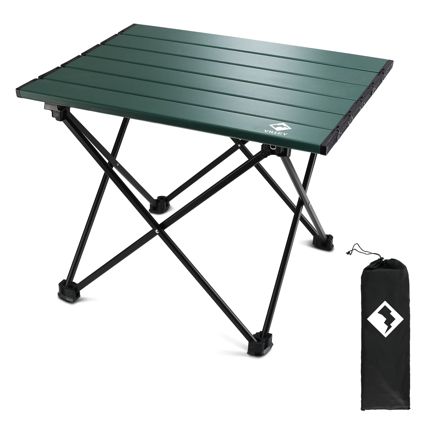 VILLEY Ultralight Aluminum Camping Side Table With Carry Bag