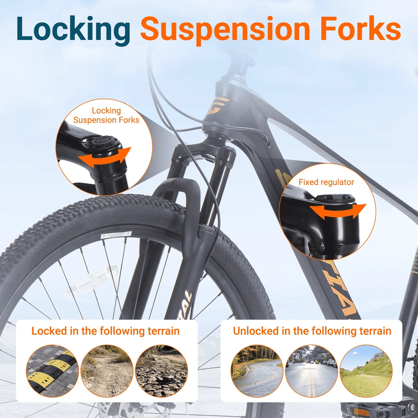 Spatial Mountain Bike Magnesium Alloy Frame 8-Speed Dual Disc Brakes