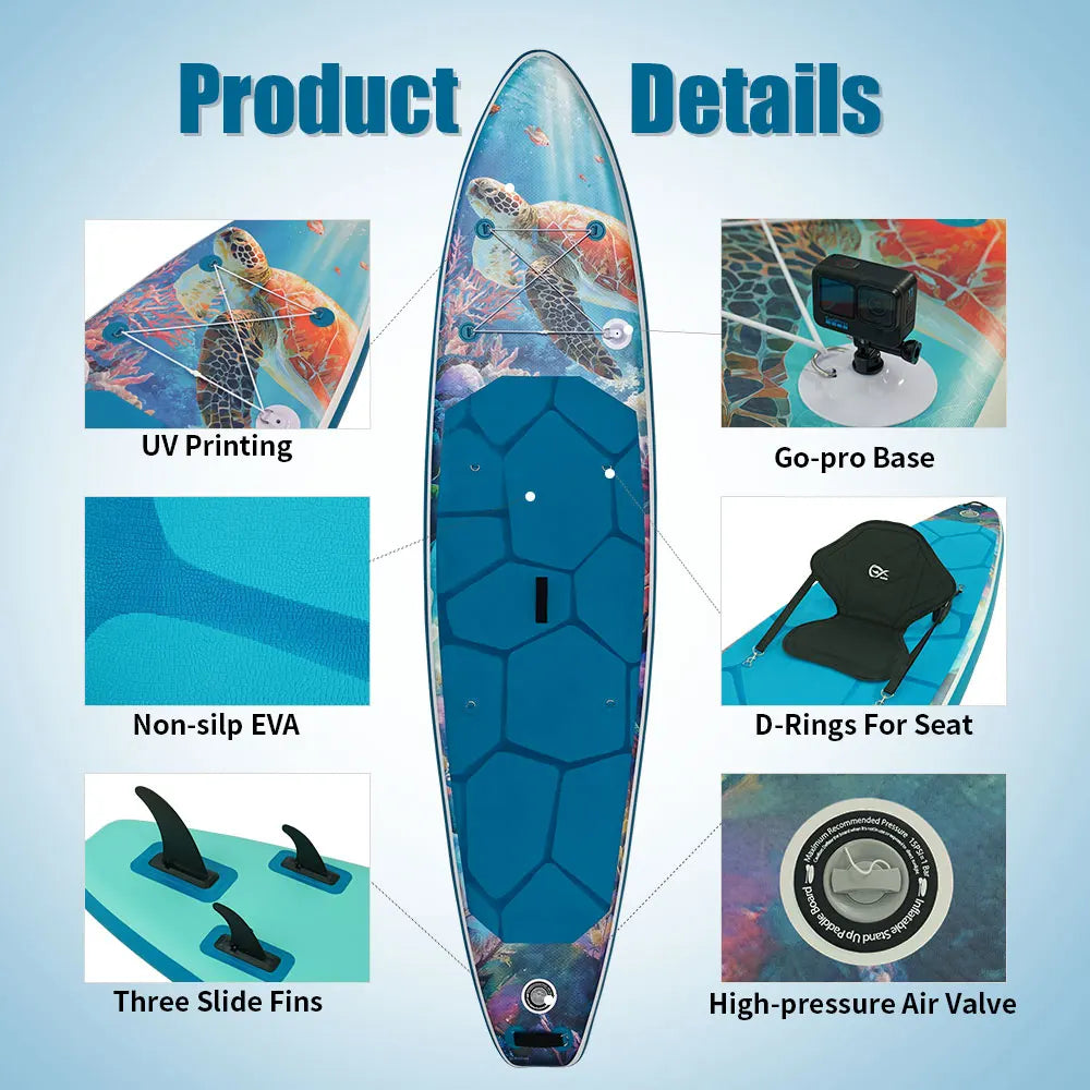 InnoExpo Inflatable Stand Up Paddle Board With Non-Slip Deck And Accessories