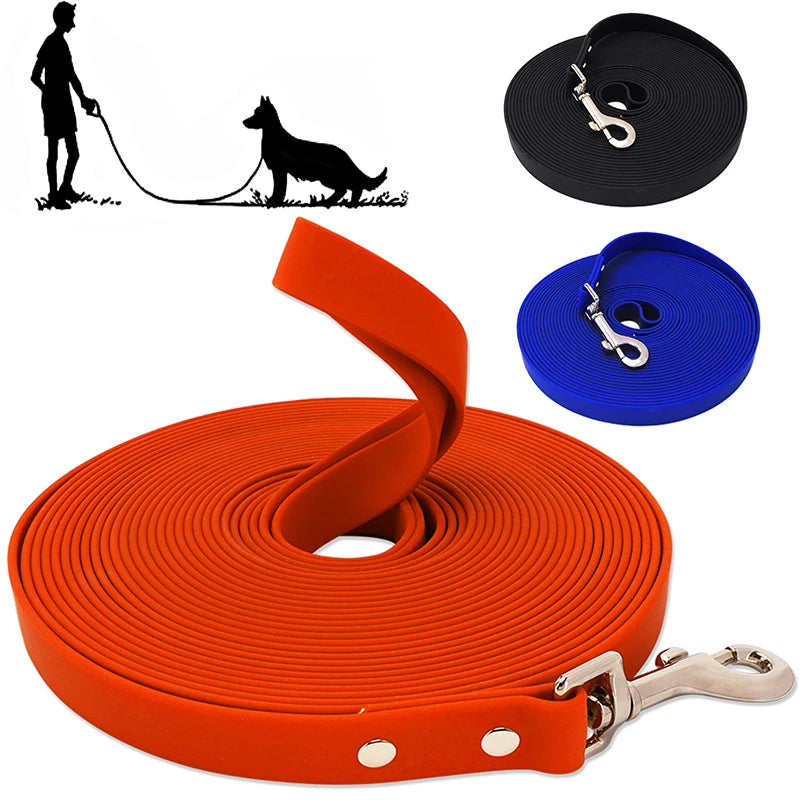 Waterproof Dog Leash PVC Easy Clean Walking Lead Durable