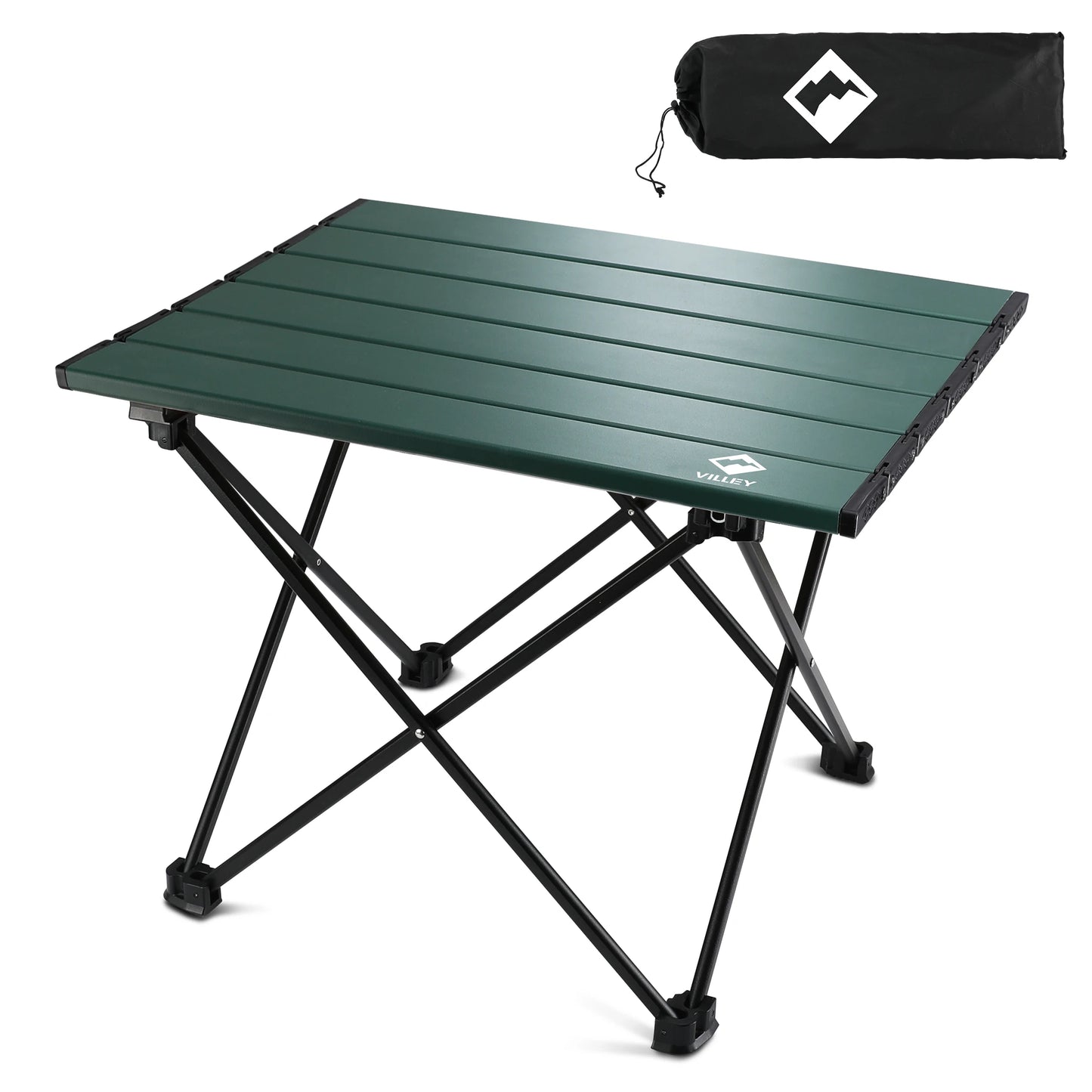 VILLEY Ultralight Aluminum Camping Side Table With Carry Bag