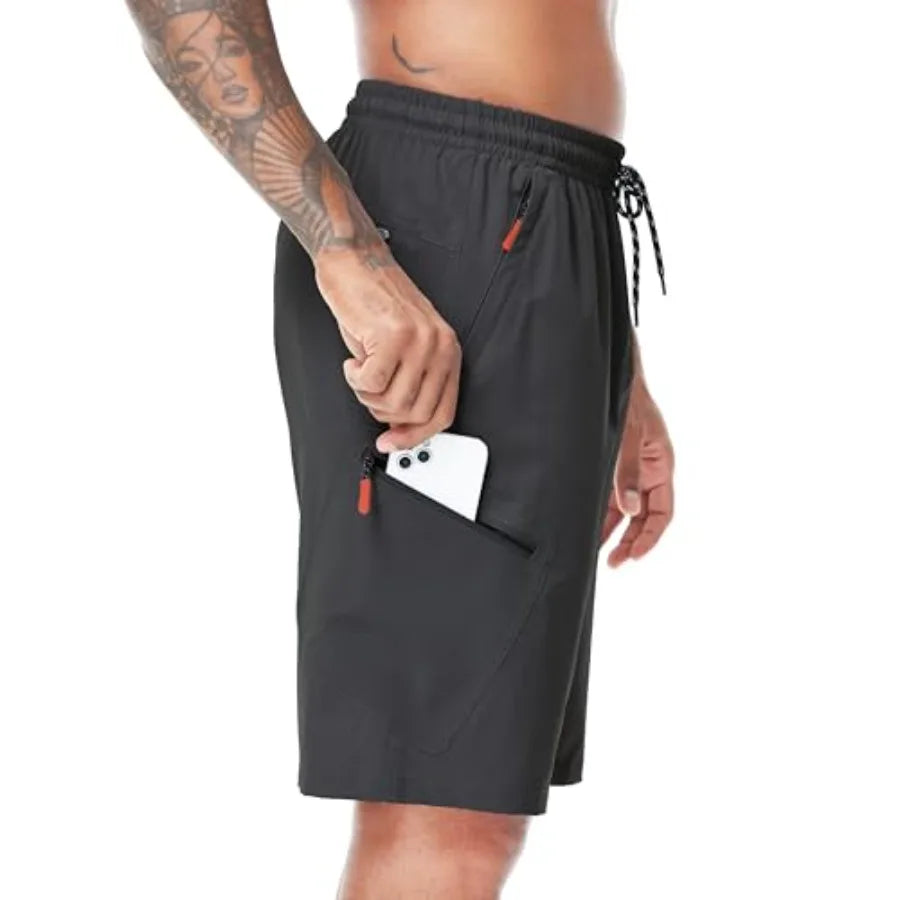 Men's Hiking Cargo Shorts With Zipper Pockets Quick Dry Outdoor