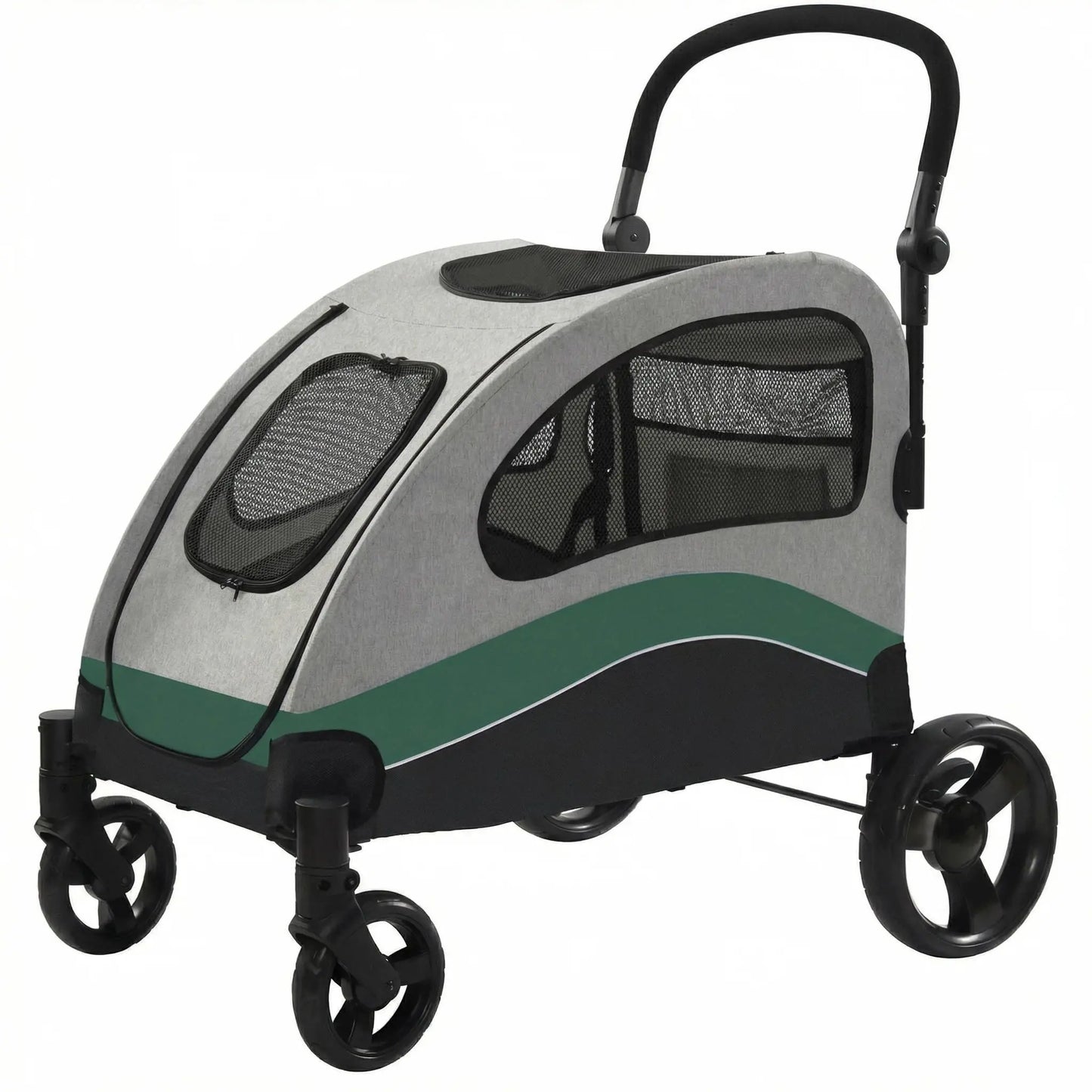 HiMISS Collapsible Dog Stroller Wagon With 360 Degree Swivel