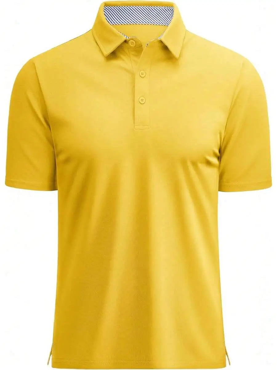 Men's Short Sleeve Cotton Pique Golf Shirt Classic Fit