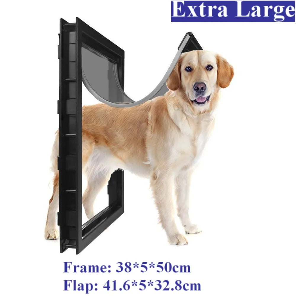 NONEDog Door Anti Rain Outer Flap Insulated Wooden Dog Door