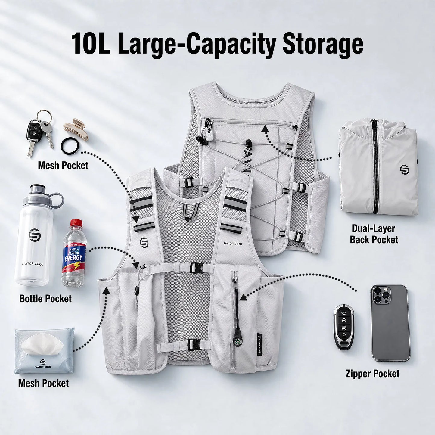 Snow Deer Outdoors Cooling Vest With Built In Water Bladder