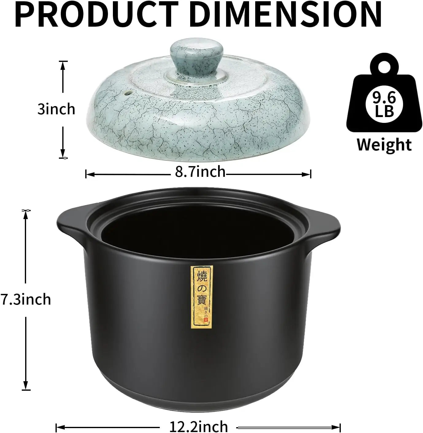 Ceramic Stew Pot With Lid Nontoxic And Oven Safe Cookware