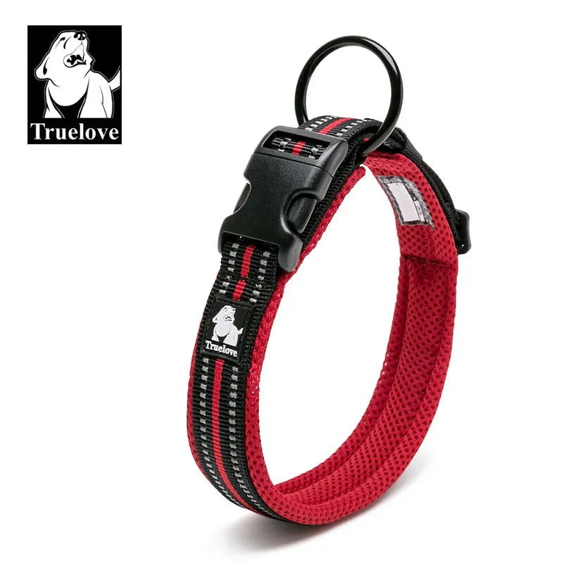 TrueLove Nylon Adjustable Dog Collar Padded Reflective TLC5011