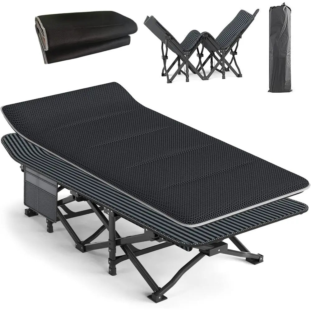 Portable Adult Folding Cot With Cushion 450 Lbs Capacity