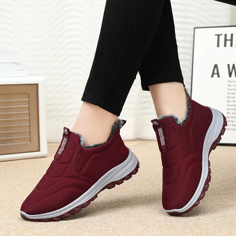 NQYW Winter Women Ankle Snow Boots Warm Fur