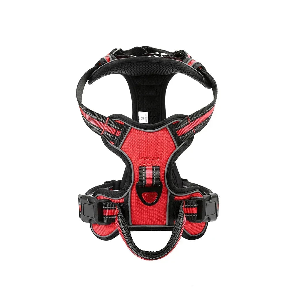 None CN Adjustable Nylon Dog Harness Reflective Soft Breathable No Pull