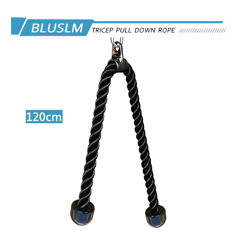 Adjustable Multi-Grip Tricep Cable Attachment - Heavy Duty Rope Pulley Bar for Home Gym & Cable Machine