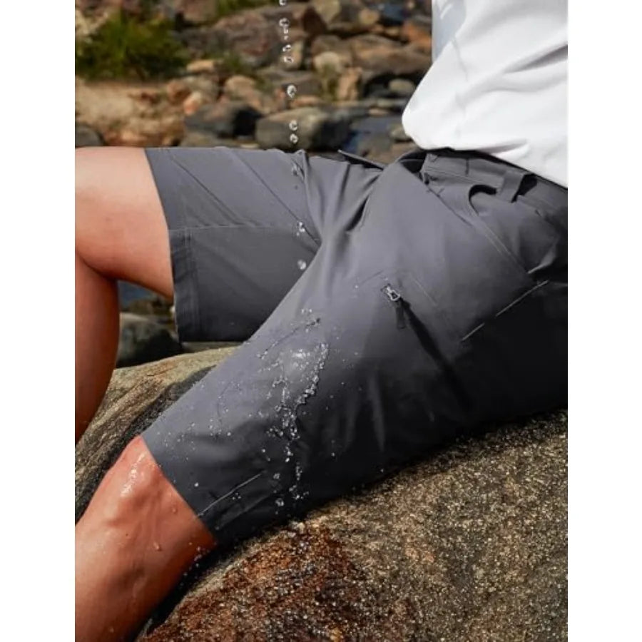 Mens Hiking Shorts With Phone Pocket Lightweight Quick Dry