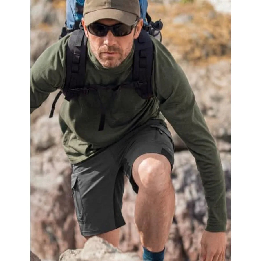 Men's Outdoor Quick Dry Stretch Shorts for Hiking and Travel