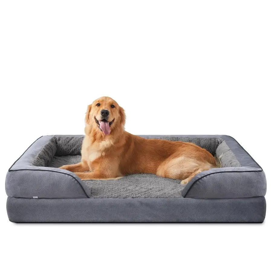 Orthopedic Dog Bed With Egg Crate Foam And Waterproof Liner