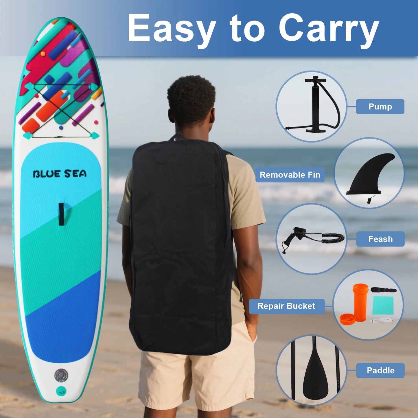 CADALENE Inflatable Stand Up Paddle Board for Adults